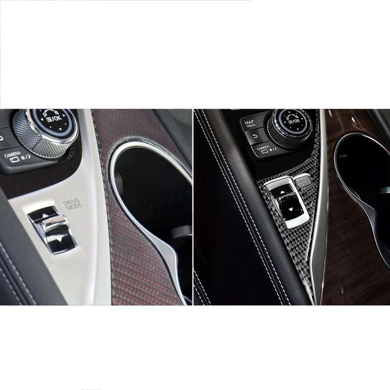 Car Left Drive Carbon Fiber Driver Panel Decorative Sticker for Infiniti Q50 / Q60 2014-2020