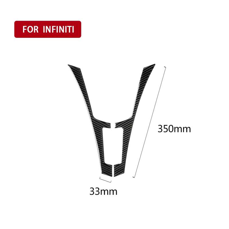 Car Carbon Fiber Central Control Side F Frame Decorative Sticker for Infiniti Q50 / Q60 2014-2020