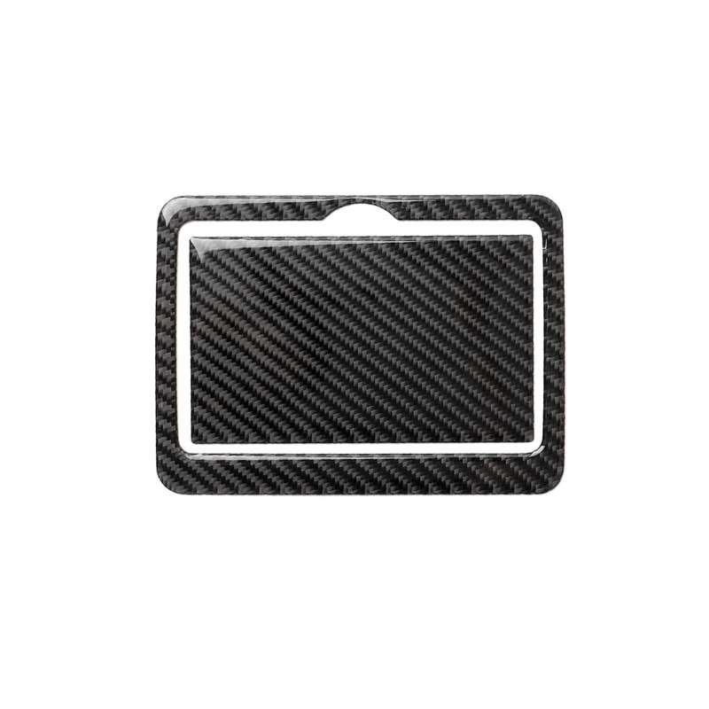 2 PCS Car Carbon Fiber Rear Water Cup Holder Panel Decorative Sticker for Infiniti Q50 / Q60 2014-20