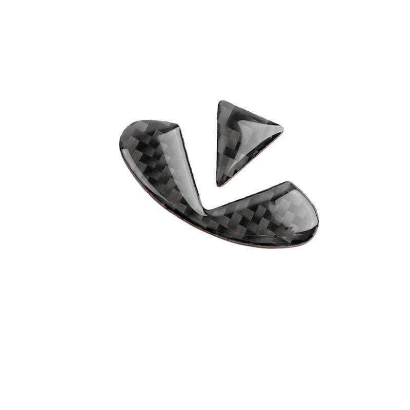 2 PCS Car Carbon Fiber Steering Wheel Logo Decorative Sticker for Infiniti Q50 / Q60 2014-2020