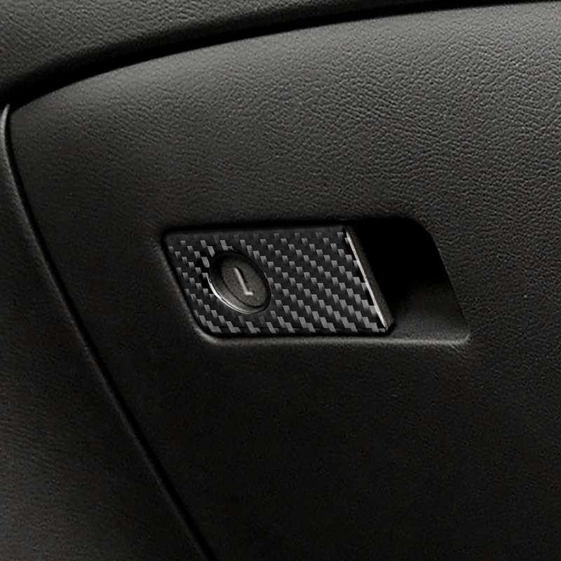 Car Carbon Fiber Front Passenger Seat Storage Box Decorative Sticker for Infiniti Q50 / Q60 2014-202