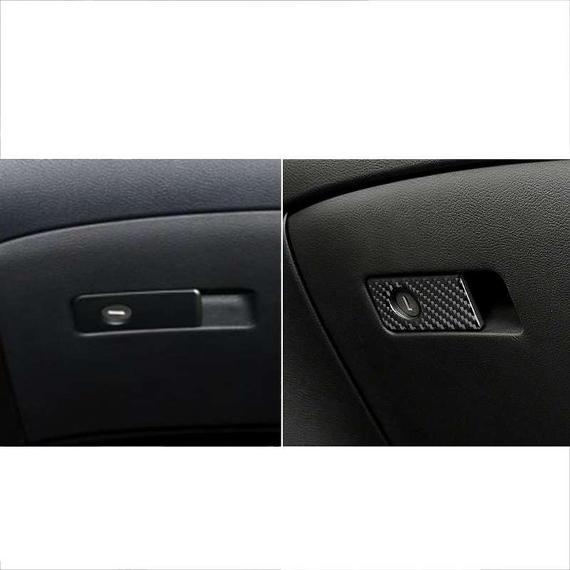 Car Carbon Fiber Front Passenger Seat Storage Box Decorative Sticker for Infiniti Q50 / Q60 2014-202
