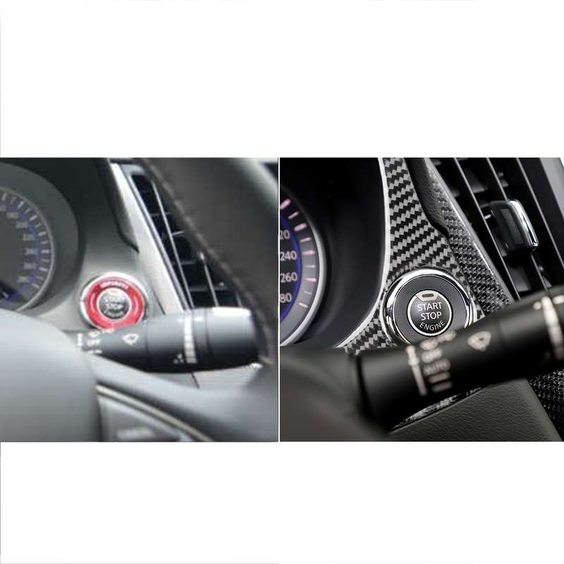 Car Carbon Fiber Dashboard Decorative Sticker for Infiniti Q50 / Q60 2014-2020, Left Drive