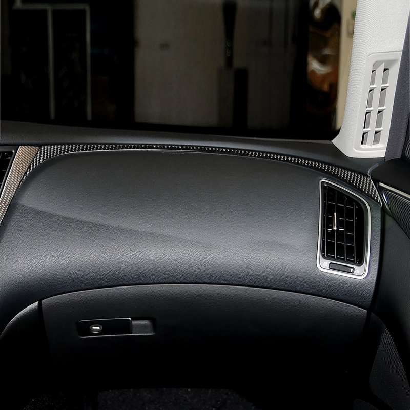 Car Carbon Fiber Right Side of the Dashboard Decorative Sticker for Infiniti Q50 / Q60 2014-2020, Le