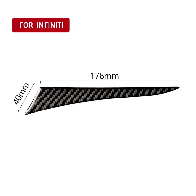 Car Carbon Fiber Left Side of the Dashboard Decorative Sticker for Infiniti Q50 / Q60 2014-2020, Lef