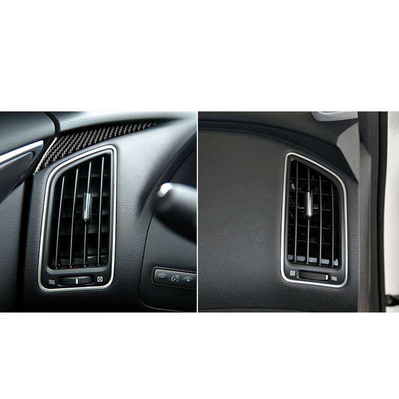 Car Carbon Fiber Left Side of the Dashboard Decorative Sticker for Infiniti Q50 / Q60 2014-2020, Lef