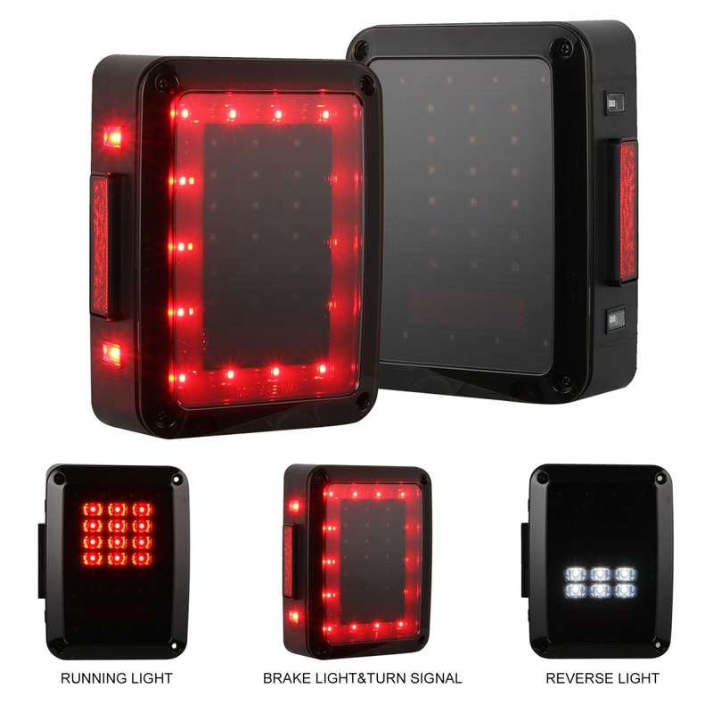 2 PCS Car Angel Eye Reversing Lights / Turn Light / Tail Light for US Version Jeep Wrangler JK 2007