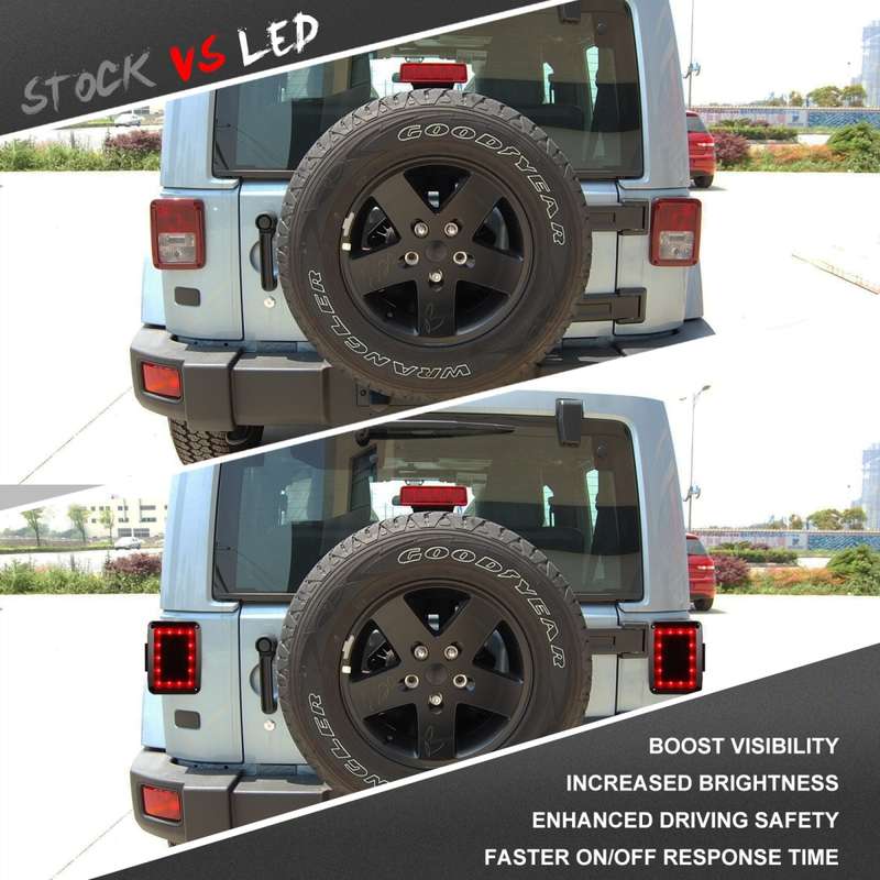 2 PCS Car Angel Eye Reversing Lights / Turn Light / Tail Light for US Version Jeep Wrangler JK 2007