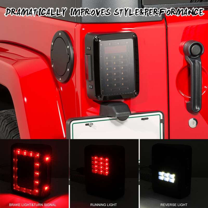 2 PCS Car Angel Eye Reversing Lights / Turn Light / Tail Light for US Version Jeep Wrangler JK 2007