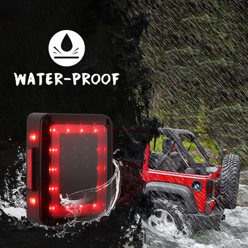 2 PCS Car Angel Eye Reversing Lights / Turn Light / Tail Light for US Version Jeep Wrangler JK 2007