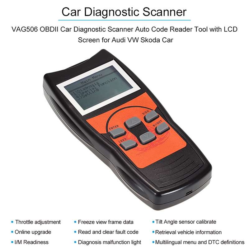 VAG506 Car Mini Code Reader OBD2 Fault Detector Diagnostic Tool