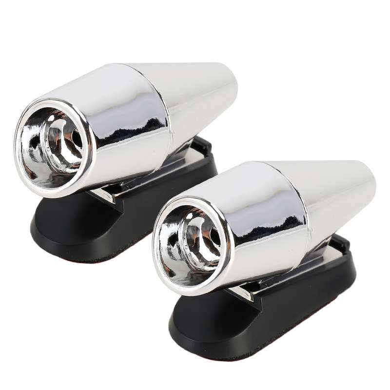 Pair Car ABS Deer Alert Sound Alarm Ultrasonic Wind Power Animal Repeller(Black)
