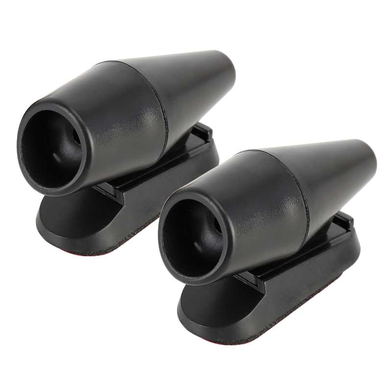 Pair Car ABS Deer Alert Sound Alarm Ultrasonic Wind Power Animal Repeller(Black)