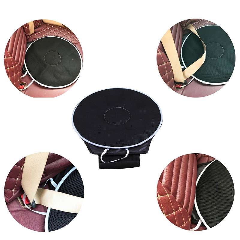 360 Degree Rotation Car Seat Cushion Whirling Seat Mat (Beige)