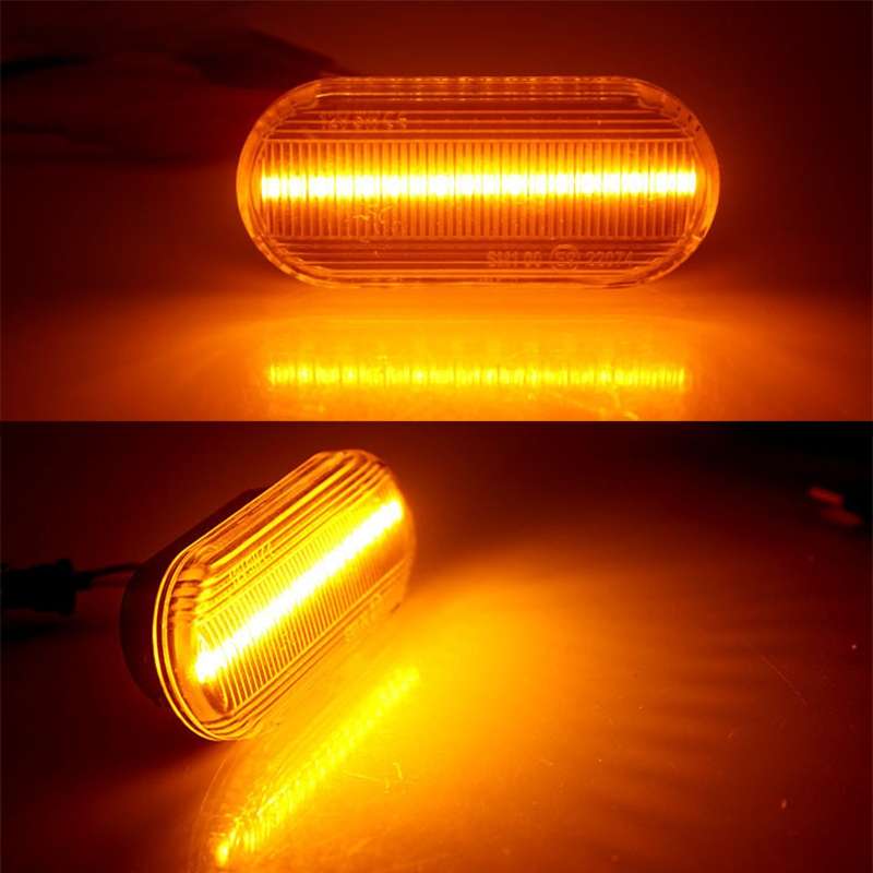 2 PCS D12V / 5W Car LED Leaf Board Side Flowing Water Turn Signal Light for Volkswagen(Black)