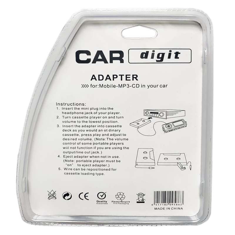 3.5mm Jack Car Cassette Player Tape Adapter Cassette MP3 Player Converter, Cable Length: 1.1m