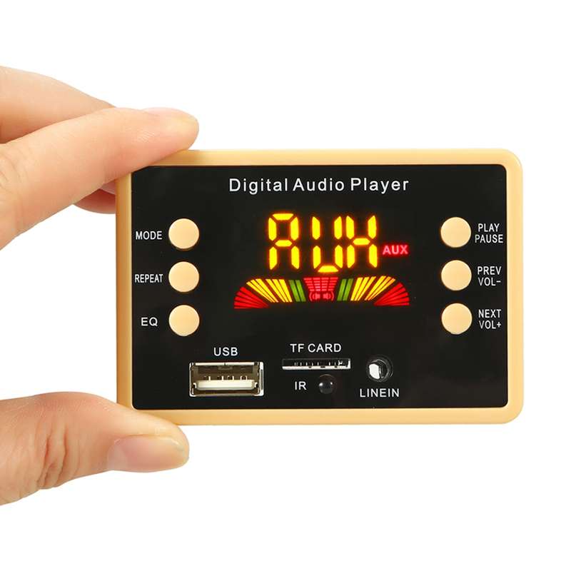 Car 12V Color Screen Audio MP3 Player Decoder Board FM Radio TF Card USB, with Bluetooth Function &
