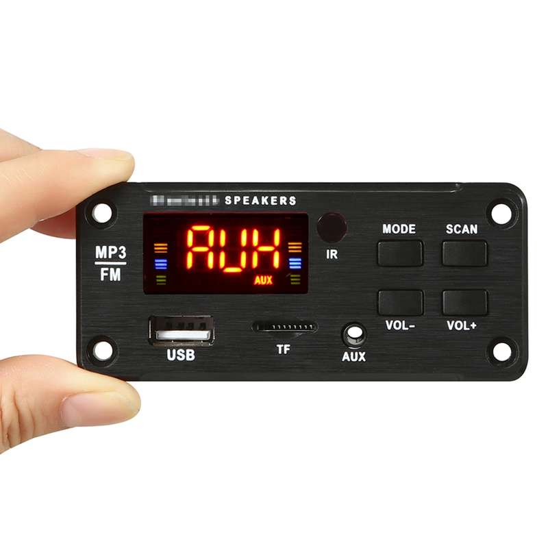 Car 12V Color Screen Display Bluetooth 5.0 Audio MP3 Player Decoder Board FM Radio TF Card USB 3.5mm