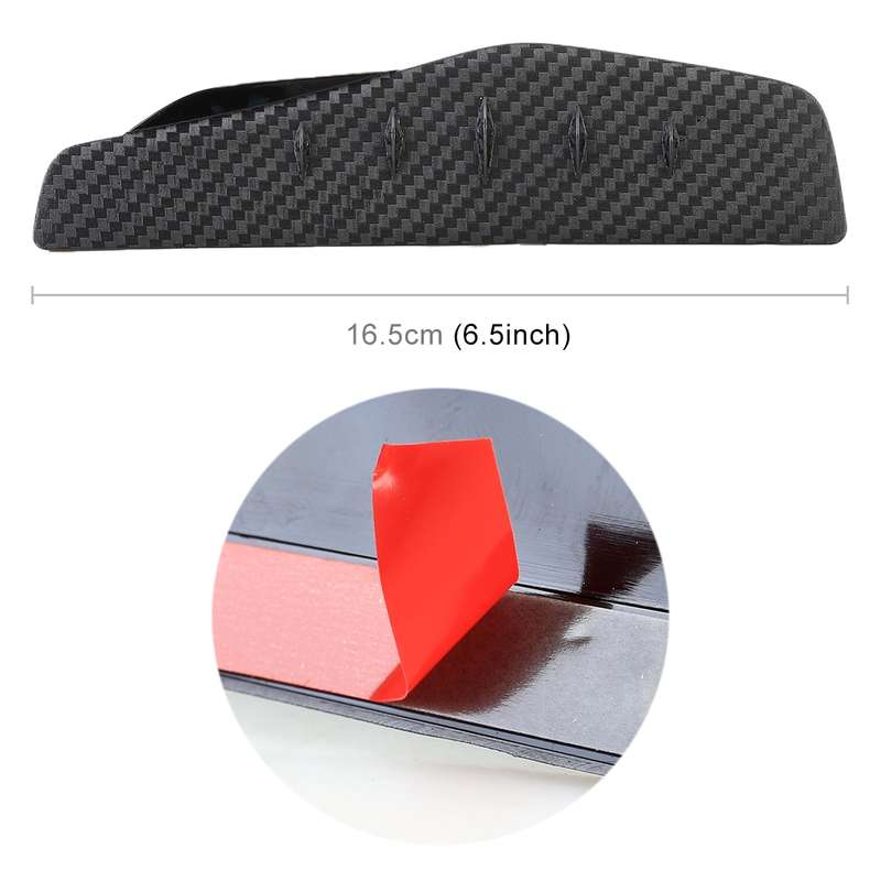1 Pair 3R-2156 Universal Car Rearview Mirror Rain Blades Mirror Eyebrow Rain Cover (Black)