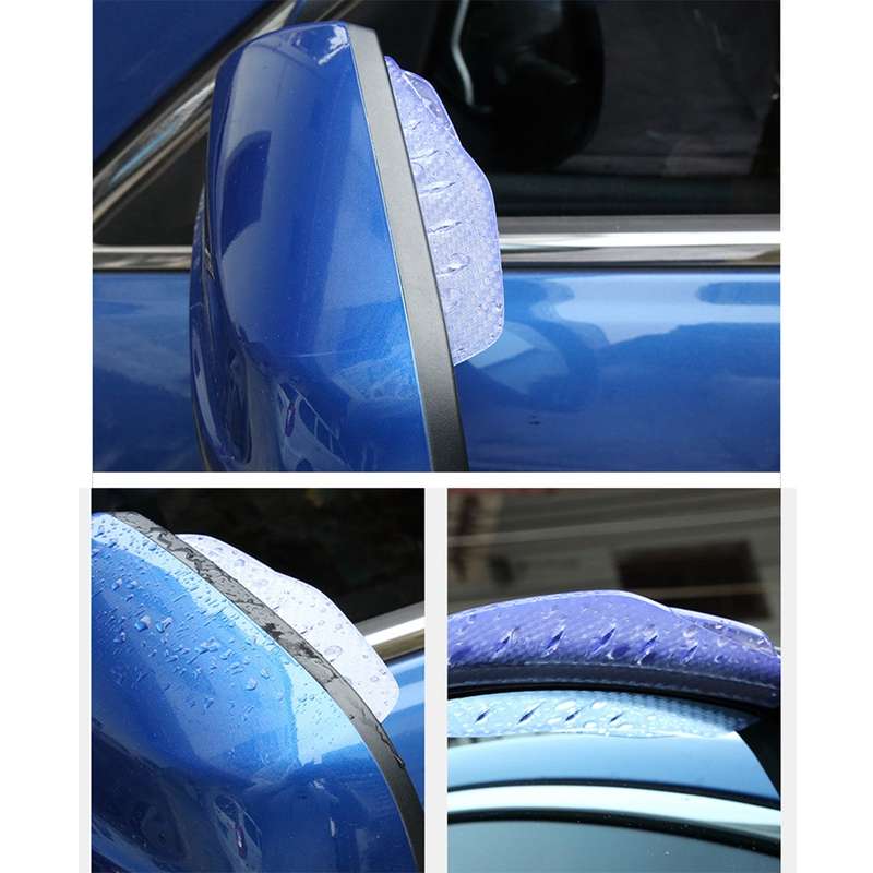 1 Pair 3R-2156 Universal Car Rearview Mirror Rain Blades Mirror Eyebrow Rain Cover (Black)