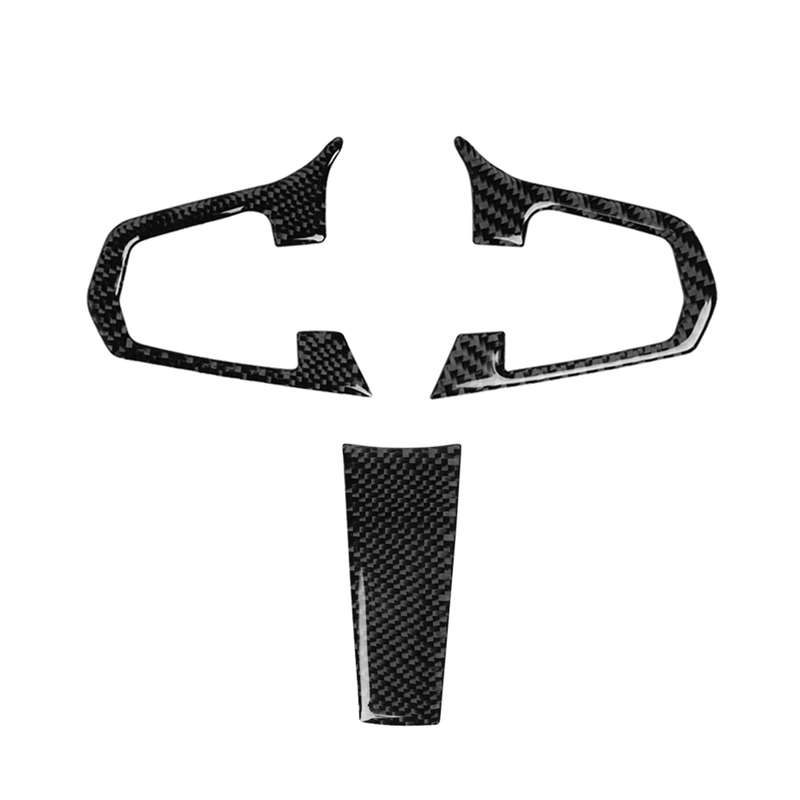 3 in 1 Car Carbon Fiber Solid Color Steering Wheel Button Decorative Sticker for BMW 5 Series G30 X3