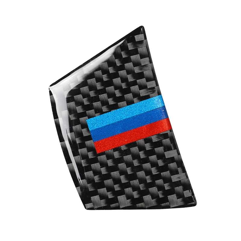 3 in 1 Car Carbon Fiber Tricolor Steering Wheel Button Decorative Sticker for BMW 3 Series E90 2005-