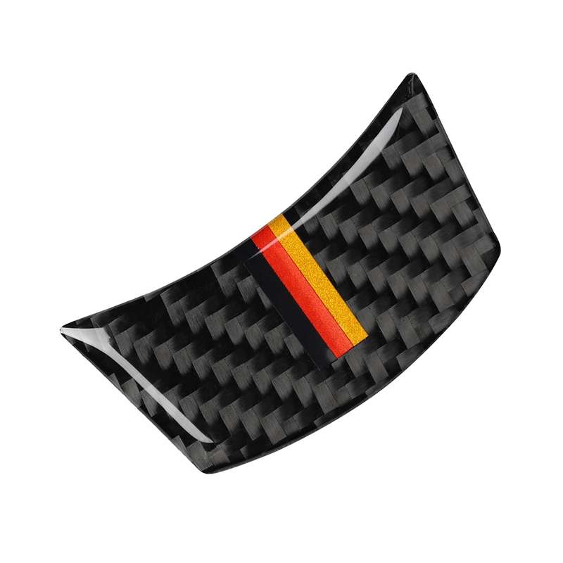 5 in 1 Car Carbon Fiber Germany Color Steering Wheel Button Decorative Sticker for BMW 5 Series E60