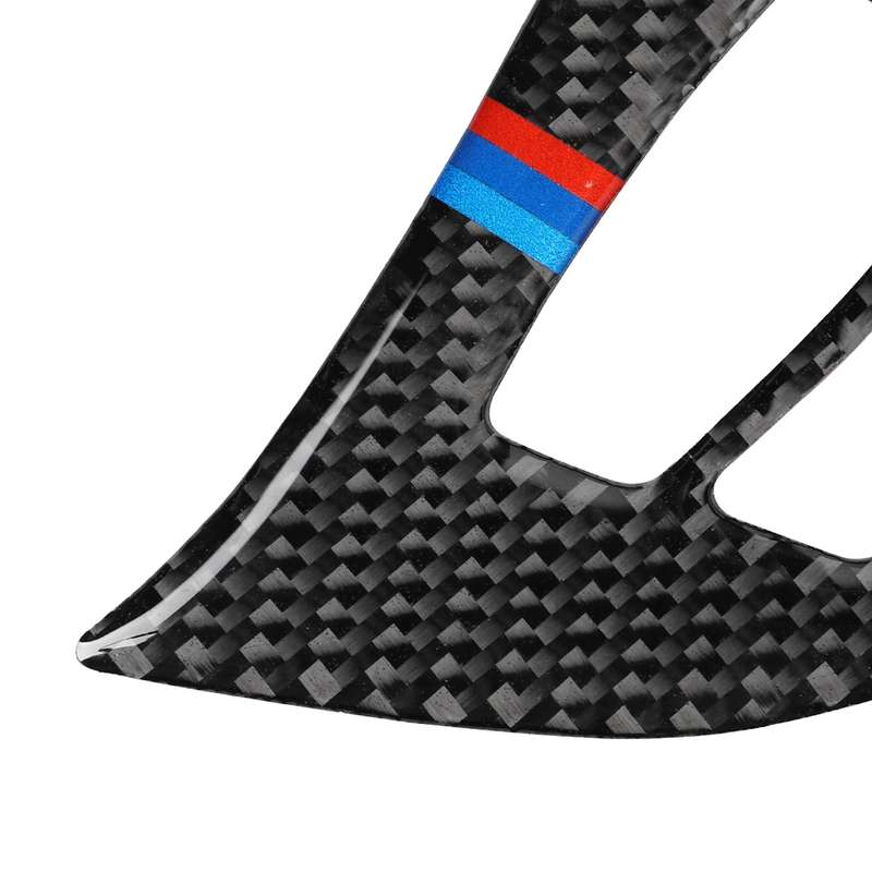 3 in 1 Car Carbon Fiber Tricolor Steering Wheel Button Decorative Sticker for BMW E70 2008-2013 X5,