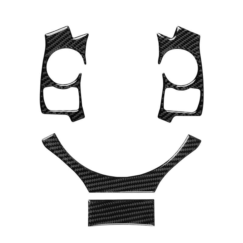 4 in 1 Car Carbon Fiber Steering Wheel Button Decorative Sticker for Lexus IS250 NX200 200t 300h, Le
