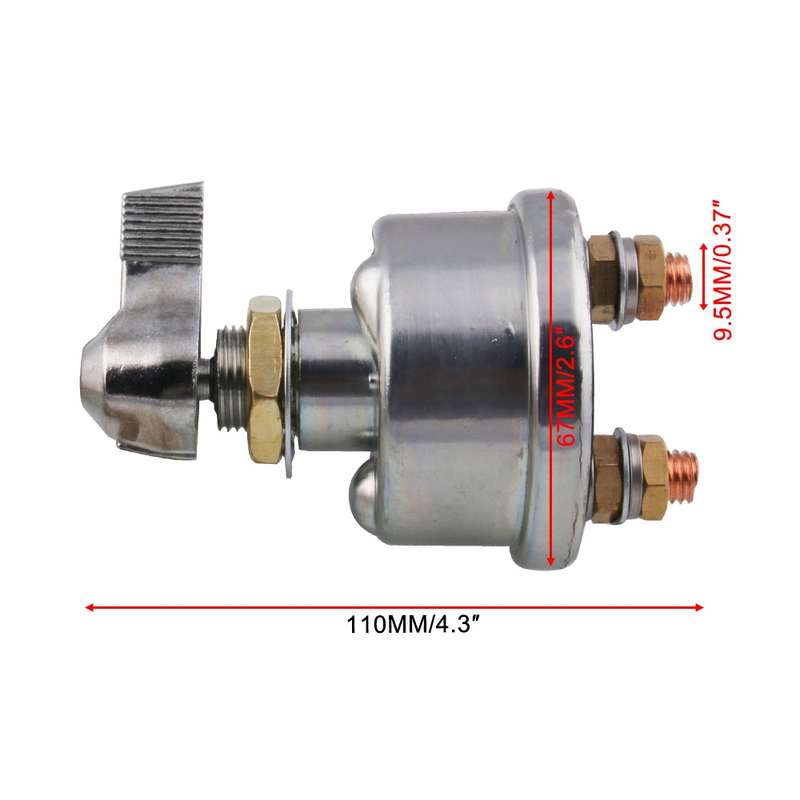 12V 125A Master Battery Disconnect Battery Switch Power Isolator Cut Off Kill Switch for UVT ATV Mar