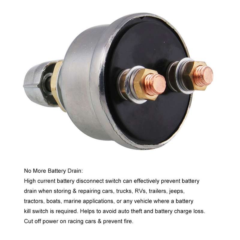 12V 125A Master Battery Disconnect Battery Switch Power Isolator Cut Off Kill Switch for UVT ATV Mar