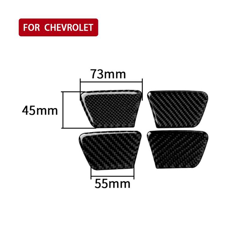 4 PCS Car Carbon Fiber Door Bowl Decorative Sticker for Chevrolet Cruze 2009-2015, Left and Right Dr