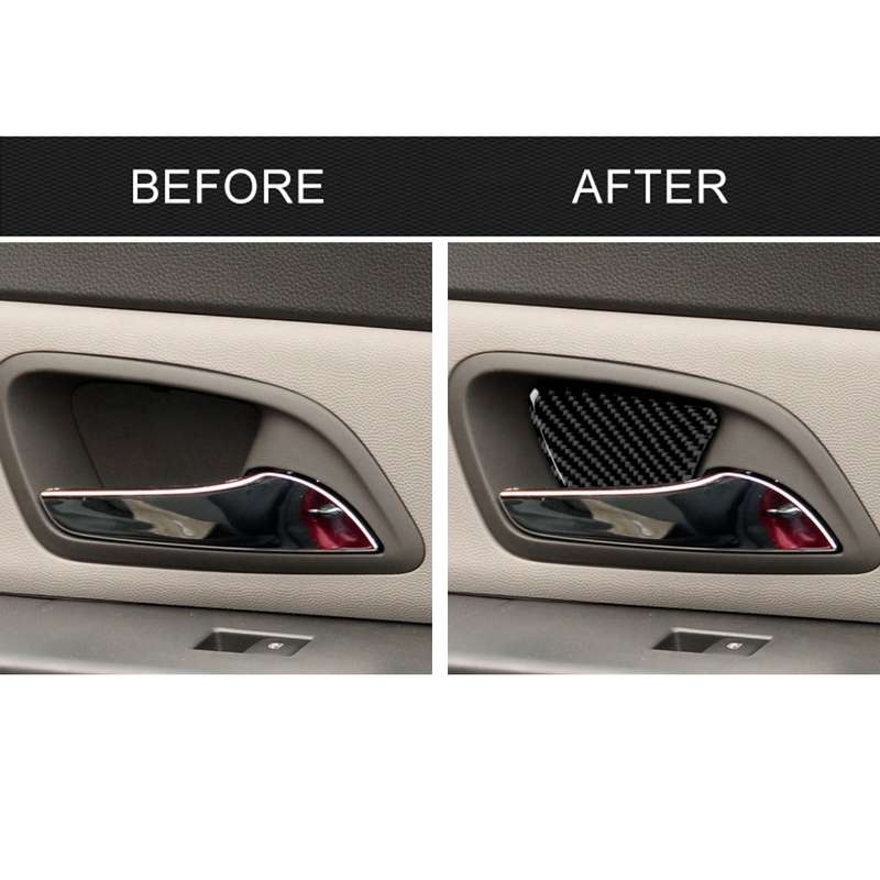4 PCS Car Carbon Fiber Door Bowl Decorative Sticker for Chevrolet Cruze 2009-2015, Left and Right Dr