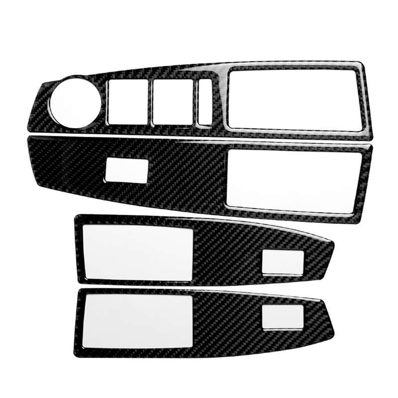 Car Carbon Fiber Window Lift Switch Panel Decorative Sticker for Chevrolet Cruze 2009-2015, Right Dr