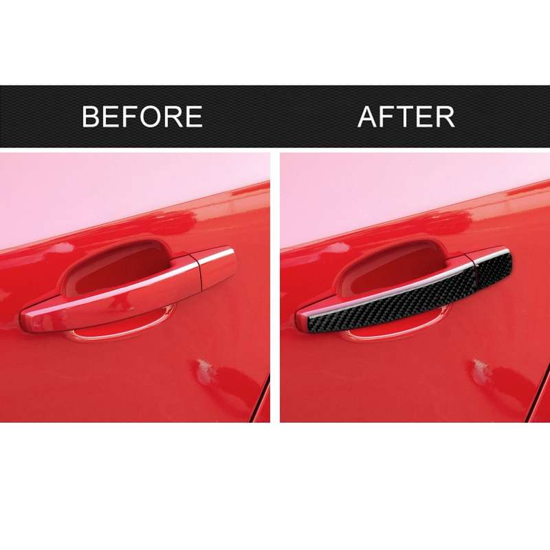 Car Carbon Fiber Door Handle Decorative Sticker for Chevrolet Cruze 2009-2015, Left and Right Drive