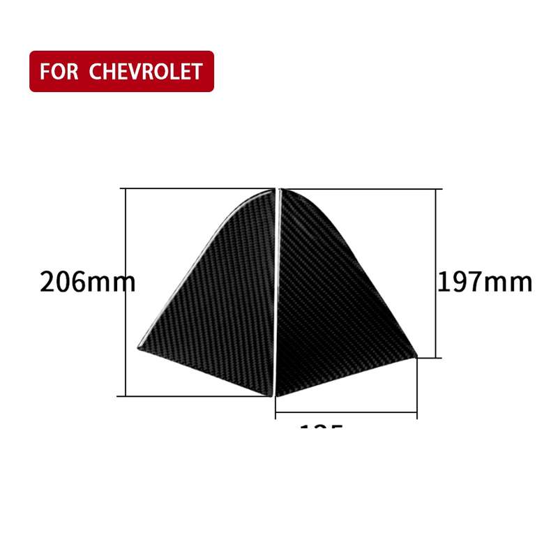 Car Carbon Fiber Rear Triangle Glass Decorative Sticker for Chevrolet Cruze 2009-2015, Left and Righ