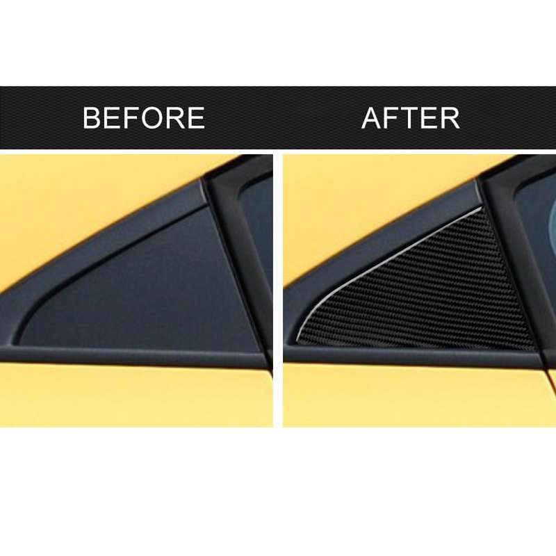 Car Carbon Fiber Rear Triangle Glass Decorative Sticker for Chevrolet Cruze 2009-2015, Left and Righ