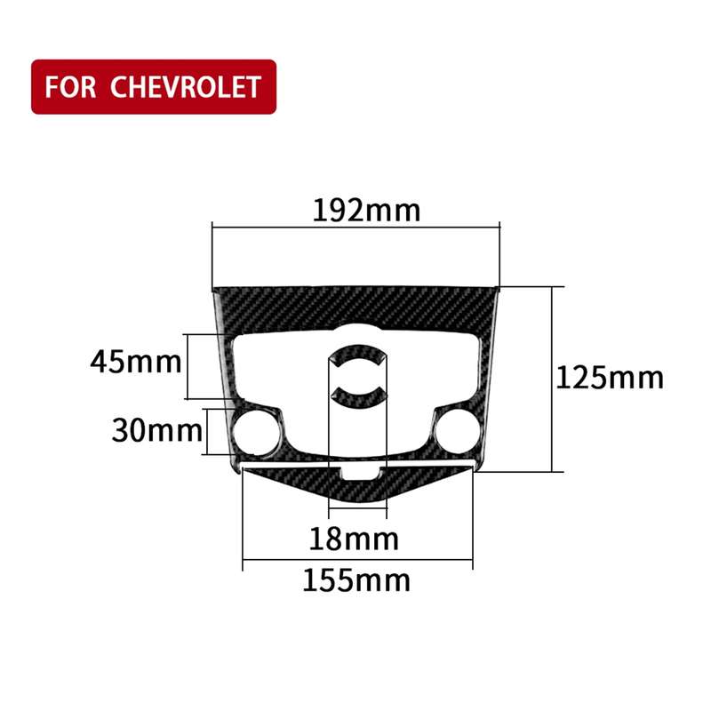 Car Carbon Fiber CD Panel Decorative Sticker for Chevrolet Cruze 2009-2015, Left and Right Drive Uni