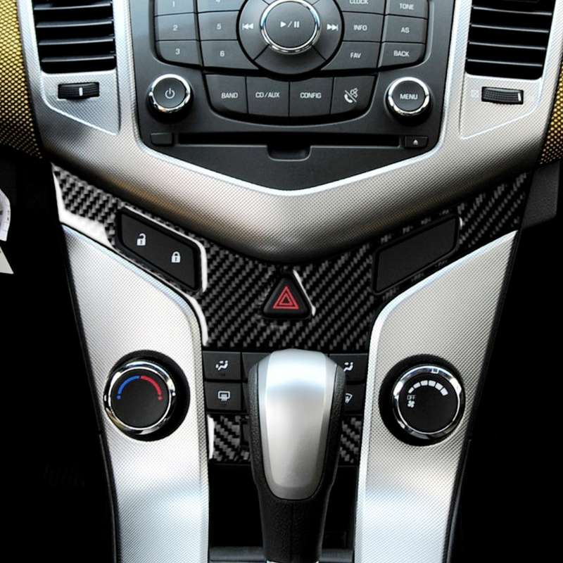 Car Carbon Fiber Air Conditioning Panel Decorative Sticker for Chevrolet Cruze 2009-2015, Left and R