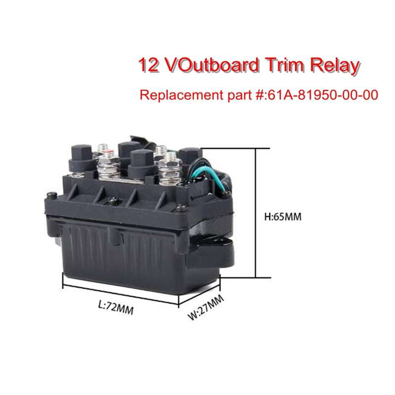 12V / 120A Outboard Lifting Tilt Trim Relay for Yamaha Motors Replacement 61A-81950-00-00 3 PIN Conn
