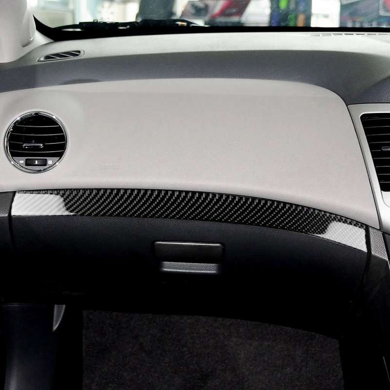 Car Carbon Fiber Dashboard Decorative Stripe for Chevrolet Cruze 2009-2015, Right Drive