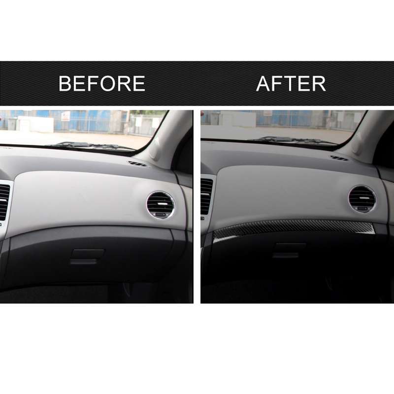 Car Carbon Fiber Dashboard Decorative Stripe for Chevrolet Cruze 2009-2015, Left Drive