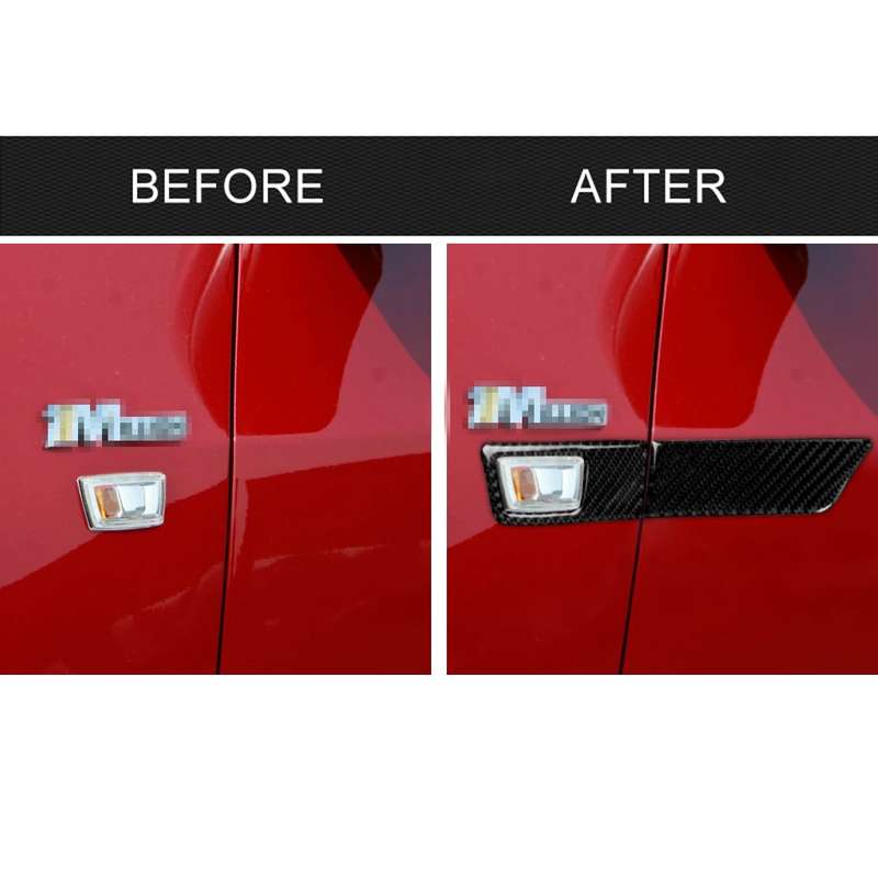 4 in 1 Car Carbon Fiber Turn Light Panel Decorative Sticker for Chevrolet Cruze 2009-2015, Left and
