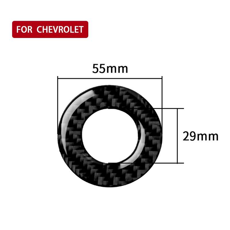 Car Carbon Fiber Lighter Key Ring Decorative Sticker for Chevrolet Cruze 2009-2015, Left and Right D