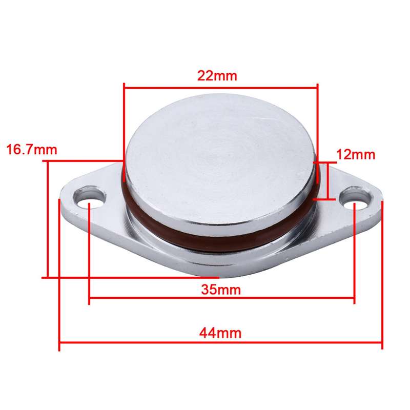 4x22mm Car Swirl Flap Air Intake Aluminum Gasket Remove Repair Kit(Black)