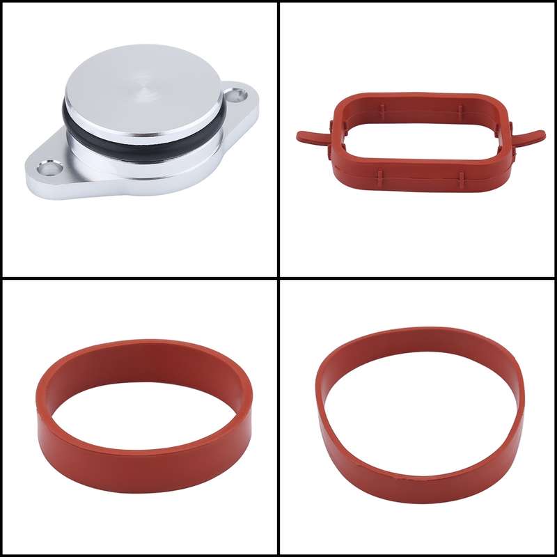 4x33mm Car Swirl Flap Air Intake Aluminum Gasket Remove Repair Kit(Black)