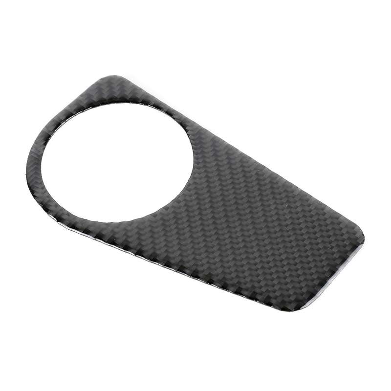 Car Carbon Fiber Headlight Switch Panel Decorative Sticker for Volkswagen Tiguan L, Low Configuratio
