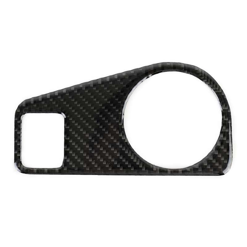 Car Carbon Fiber Headlight Switch Panel Decorative Sticker for Volkswagen Tiguan L, High Configurati