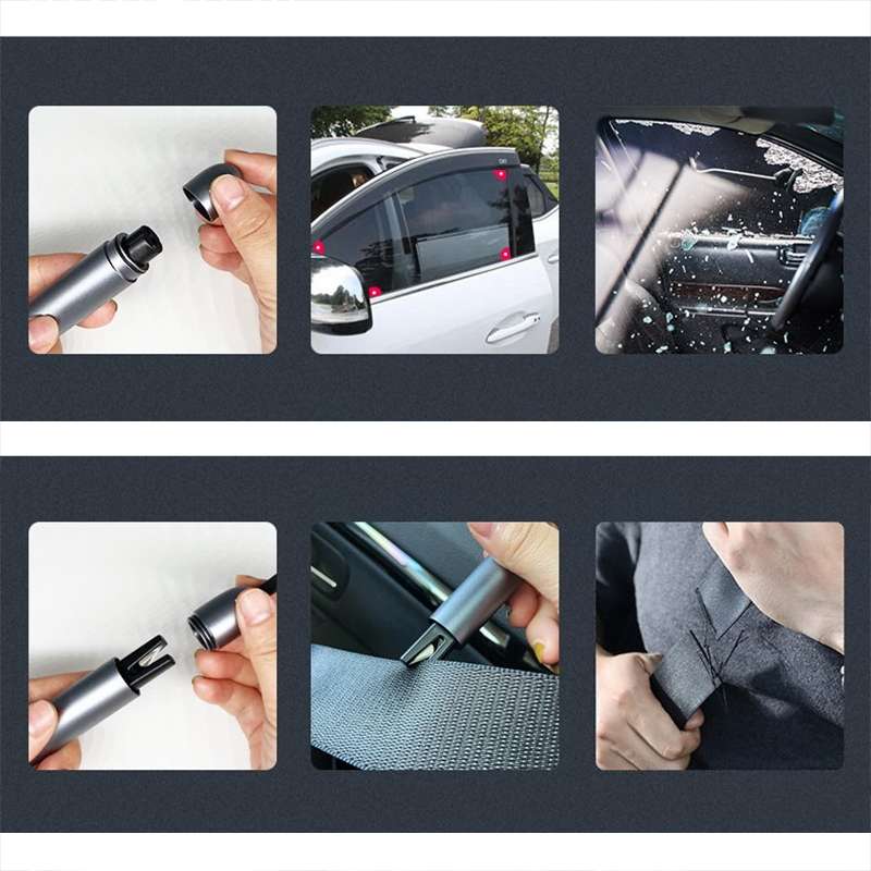 2 in 1 Car Multifunctional Safety Rescue Hammer Life Saving Escape Emergency Hammer Seat Belt Cutter