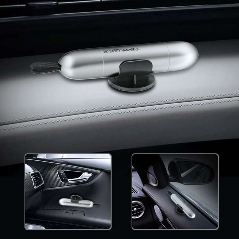 2 in 1 Car Multifunctional Safety Rescue Hammer Life Saving Escape Emergency Hammer Seat Belt Cutter